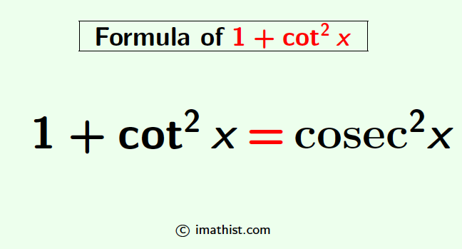 1+cot^2x formula